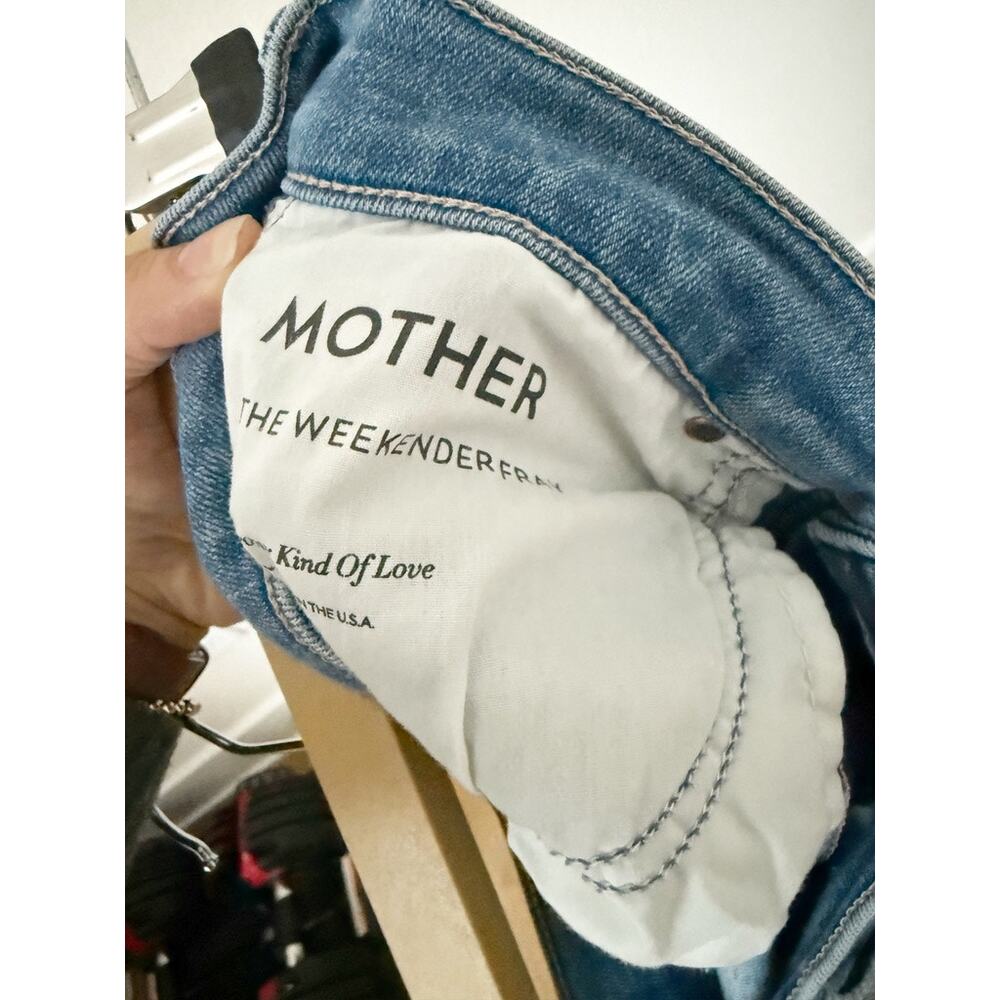 Mother Denim The Weekender Fray Jeans Groovy Wash US 28 - Picture 6 of 7